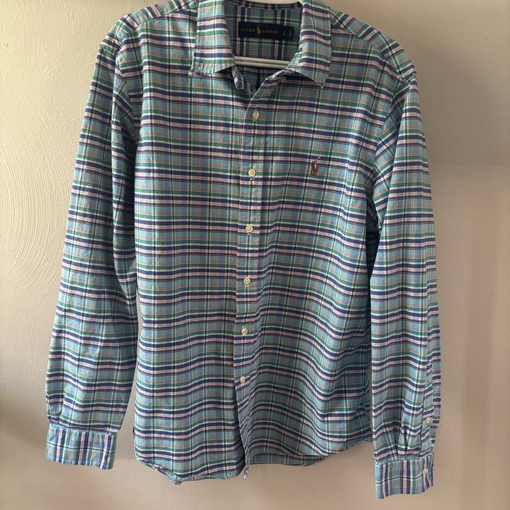 Ralph Lauren Men's Multicolor Plaid Shirt Size Large